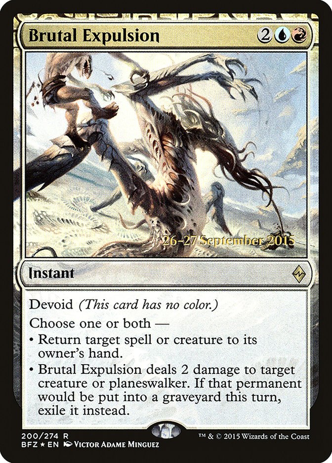 Brutal Expulsion [Battle for Zendikar Prerelease Promos] | Good Games Cannington