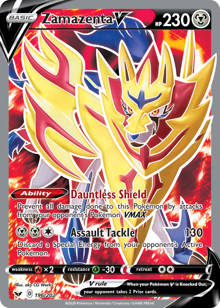 Zamazenta V (196/202) [Sword & Shield: Base Set] | Good Games Cannington
