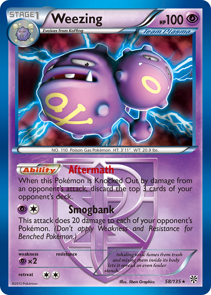 Weezing (58/135) [Black & White: Plasma Storm] | Good Games Cannington