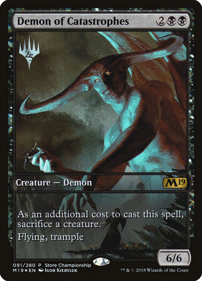 Demon of Catastrophes (Store Championship) (Full Art) [Core Set 2019 Promos] | Good Games Cannington