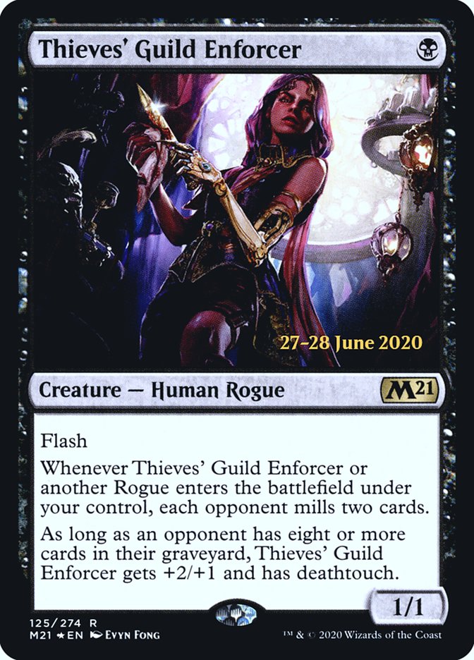 Thieves' Guild Enforcer [Core Set 2021 Prerelease Promos] | Good Games Cannington