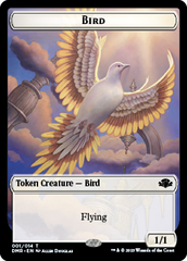 Zombie // Bird Double-Sided Token [Dominaria Remastered Tokens] | Good Games Cannington