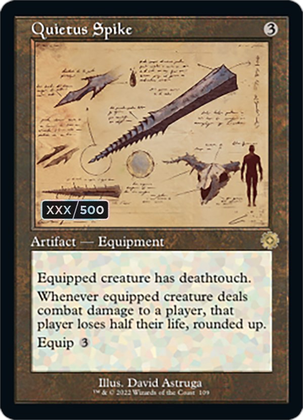 Quietus Spike (Retro Schematic) (Serialized) [The Brothers' War Retro Artifacts] | Good Games Cannington