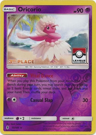 Oricorio (55/145) (League Promo 3rd Place) [Sun & Moon: Guardians Rising] | Good Games Cannington