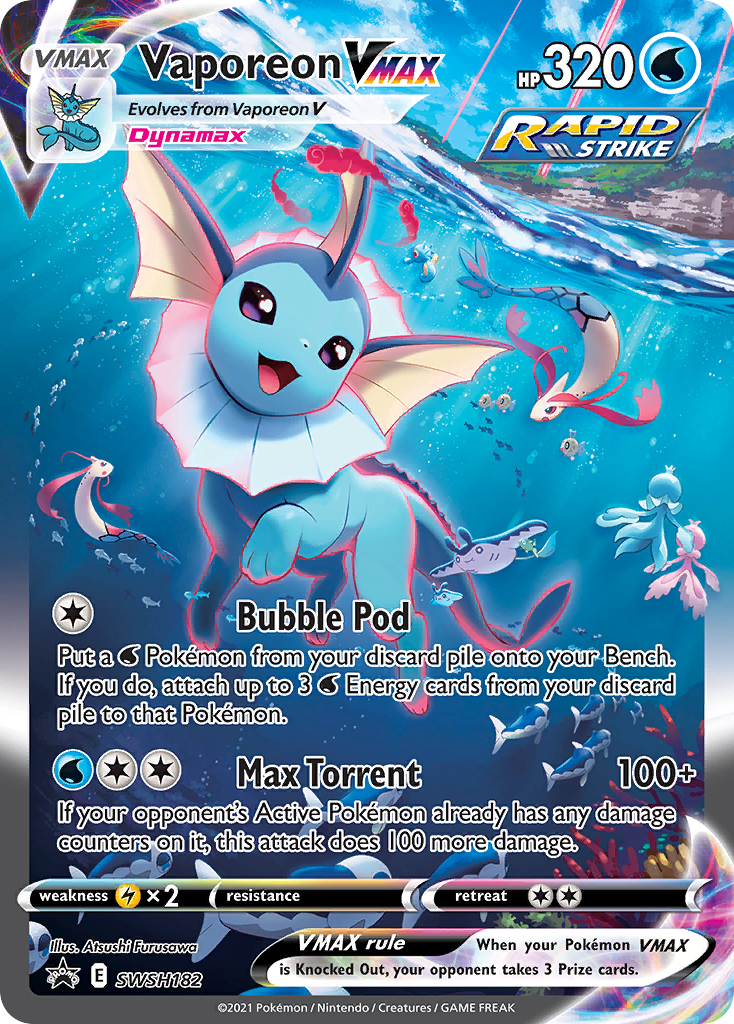 Vaporeon VMAX (SWSH182) (Jumbo Card) [Sword & Shield: Black Star Promos] | Good Games Cannington