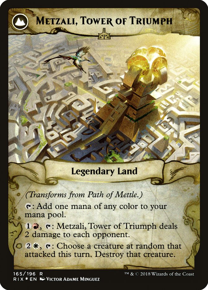 Path of Mettle // Metzali, Tower of Triumph [Rivals of Ixalan Prerelease Promos] | Good Games Cannington