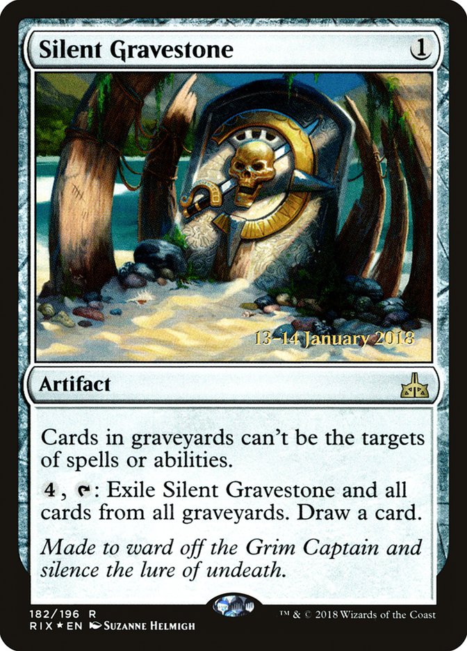 Silent Gravestone [Rivals of Ixalan Prerelease Promos] | Good Games Cannington