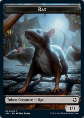 Rat // Zombie Double-Sided Token [Dungeons & Dragons: Adventures in the Forgotten Realms Commander Tokens] | Good Games Cannington