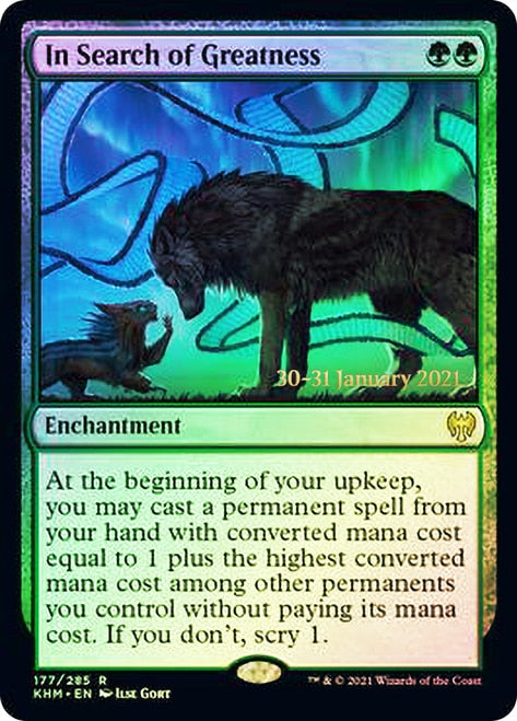 In Search of Greatness [Kaldheim Prerelease Promos] | Good Games Cannington