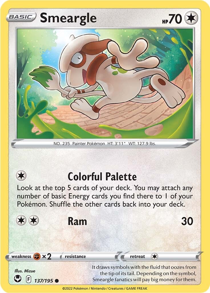 Smeargle (137/195) [Sword & Shield: Silver Tempest] | Good Games Cannington