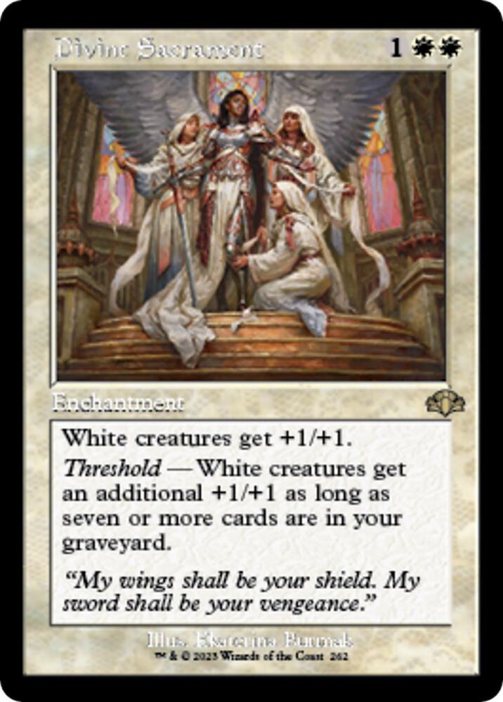 Divine Sacrament Retro Frame 262 (Dominaria Remastered)  | Good Games Cannington