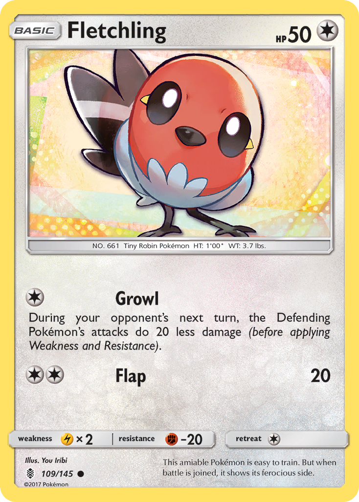 Fletchling (109/145) [Sun & Moon: Guardians Rising] | Good Games Cannington
