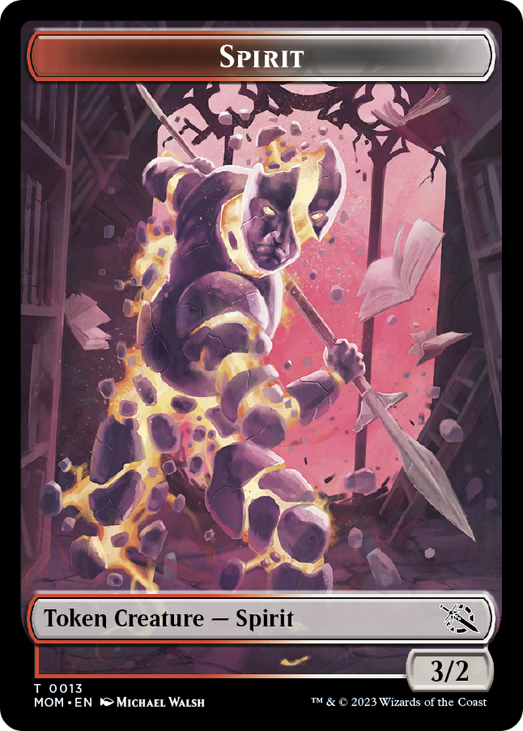 Warrior // Spirit (13) Double-Sided Token [March of the Machine Tokens] | Good Games Cannington