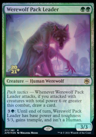 Werewolf Pack Leader [Dungeons & Dragons: Adventures in the Forgotten Realms Prerelease Promos] | Good Games Cannington