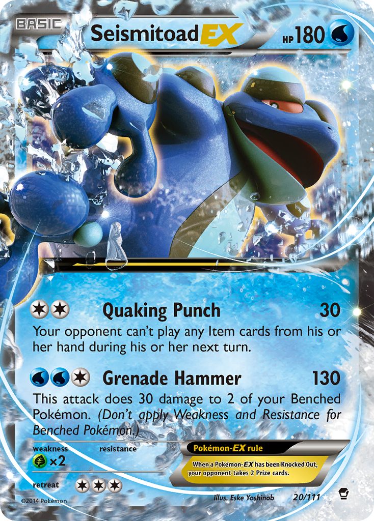 Seismitoad EX (20/111) [XY: Furious Fists] | Good Games Cannington