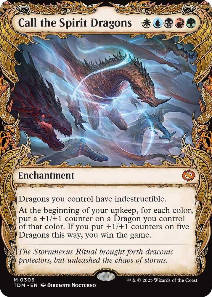 Call the Spirit Dragons 309 (Tarkir: Dragonstorm)  - Showcase | Good Games Cannington