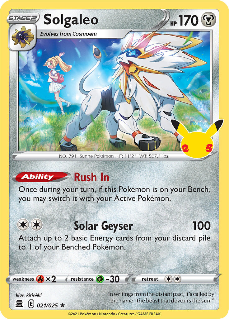 Solgaleo (021/025) [Celebrations: 25th Anniversary] | Good Games Cannington
