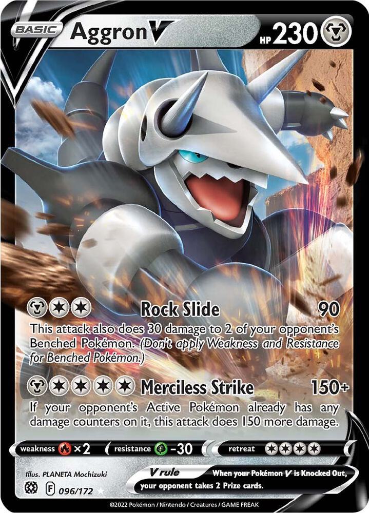 Aggron V 096/172 (SWSH09: Brilliant Stars)  - Holofoil | Good Games Cannington