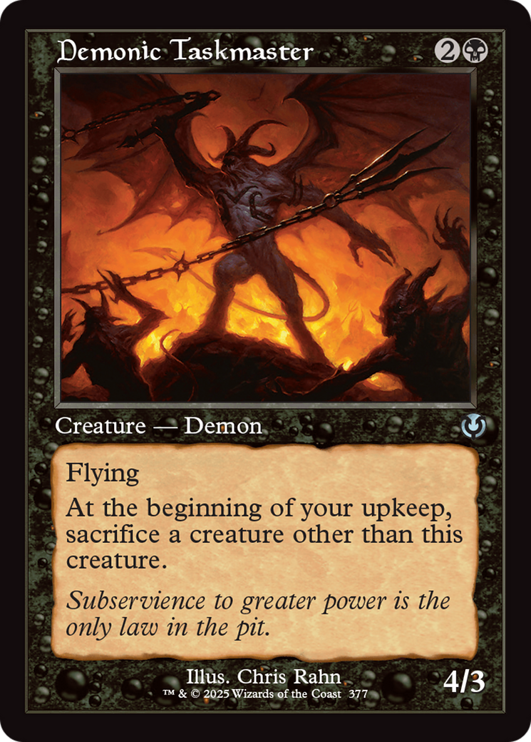 Demonic Taskmaster (Retro Frame) [Innistrad Remastered] | Good Games Cannington