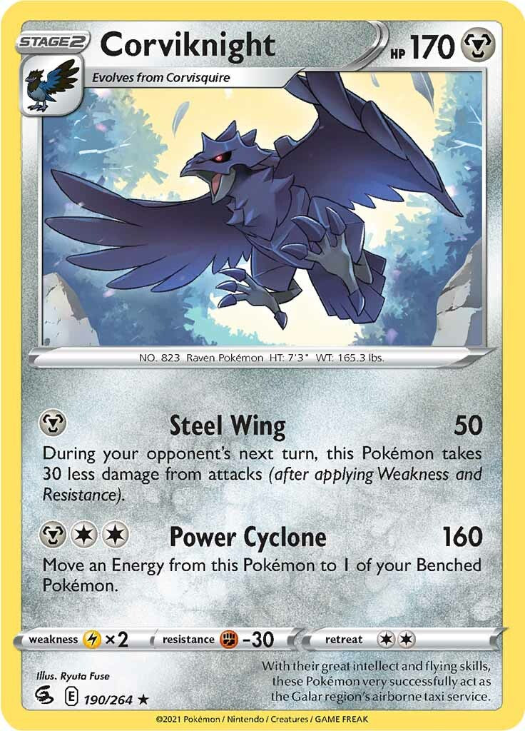 Corviknight (190/264) [Sword & Shield: Fusion Strike] | Good Games Cannington