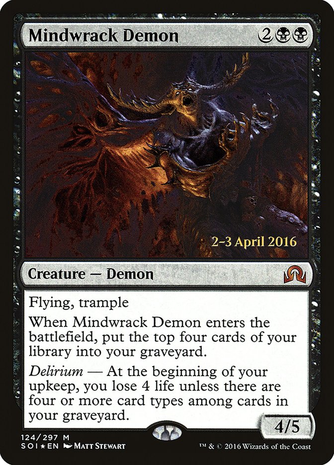 Mindwrack Demon [Shadows over Innistrad Prerelease Promos] | Good Games Cannington