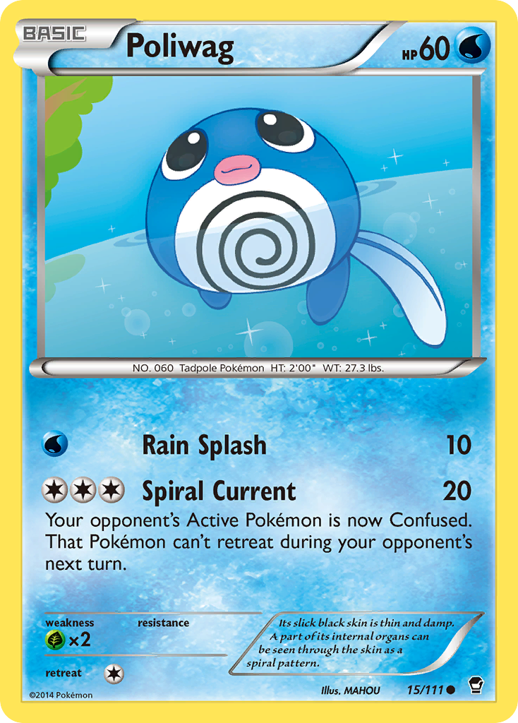 Poliwag (15/111) [XY: Furious Fists] | Good Games Cannington