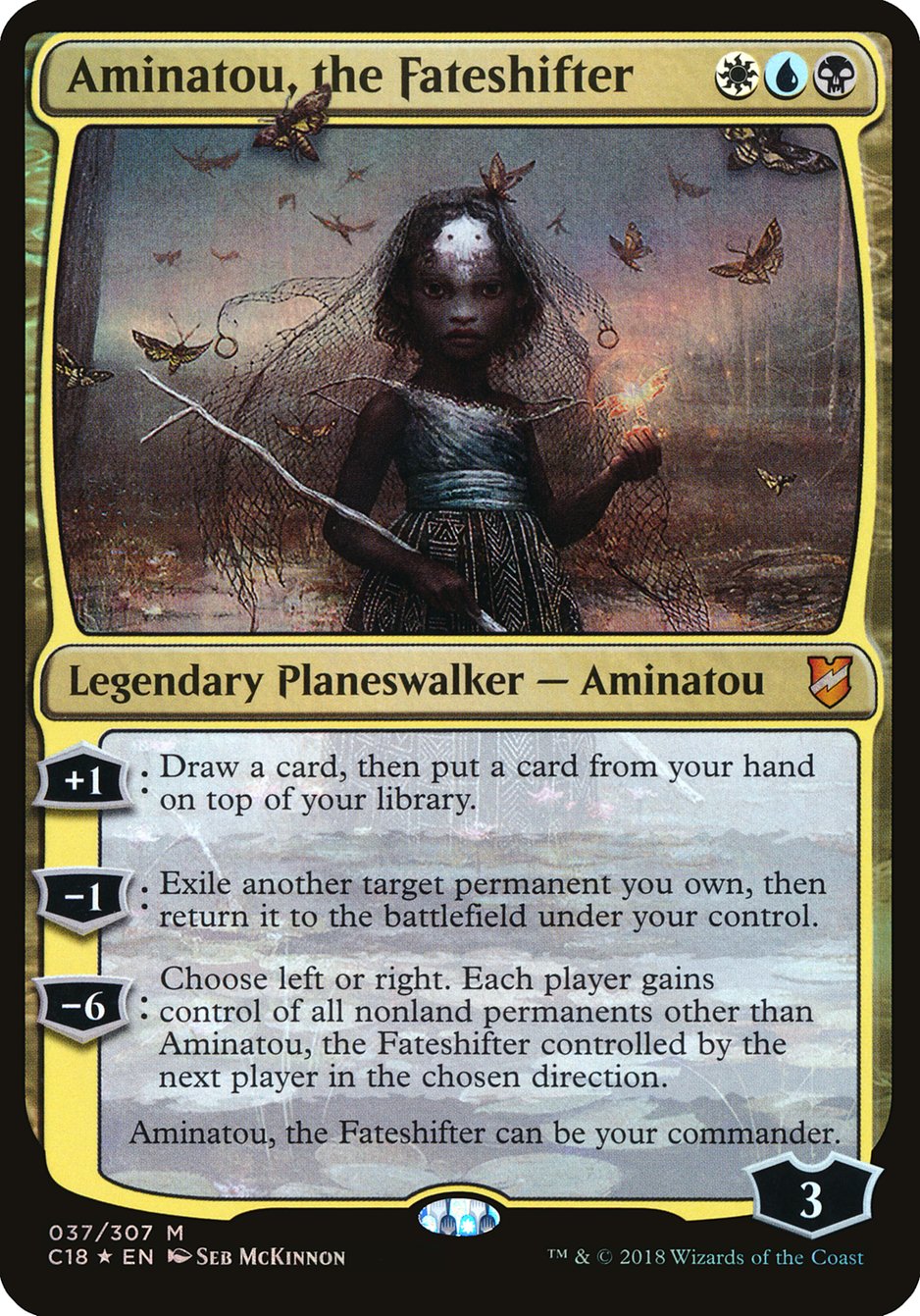 Aminatou, the Fateshifter (Oversized) [Commander 2018 Oversized] | Good Games Cannington