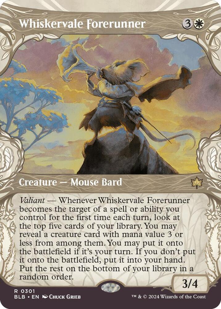 Whiskervale Forerunner 301 (Bloomburrow)  - Showcase Foil | Good Games Cannington