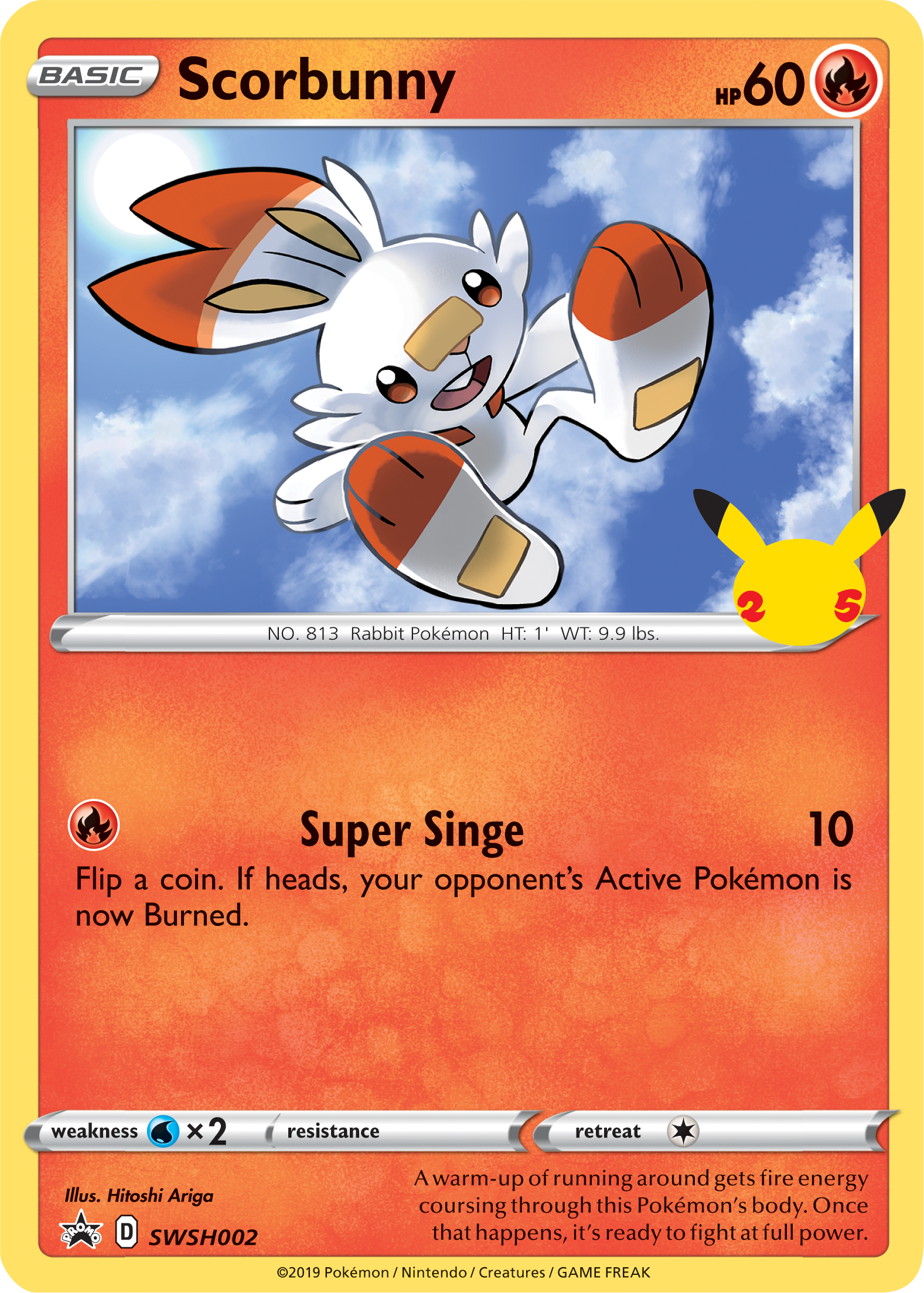 Scorbunny (SWSH002) (Jumbo Card) [First Partner Pack] | Good Games Cannington