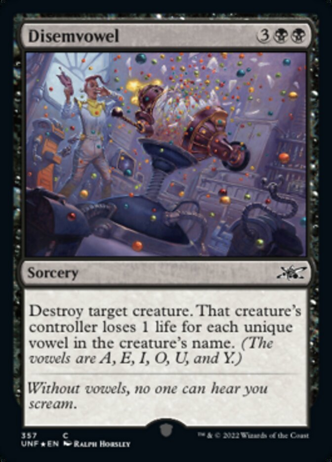 Disemvowel (Galaxy Foil) [Unfinity] | Good Games Cannington