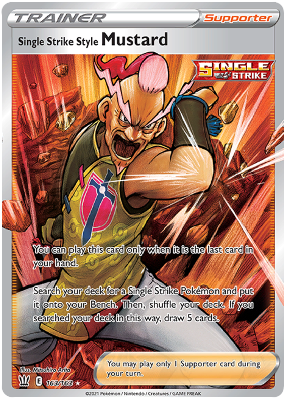 Single Strike Style Mustard (163/163) [Sword & Shield: Battle Styles] | Good Games Cannington