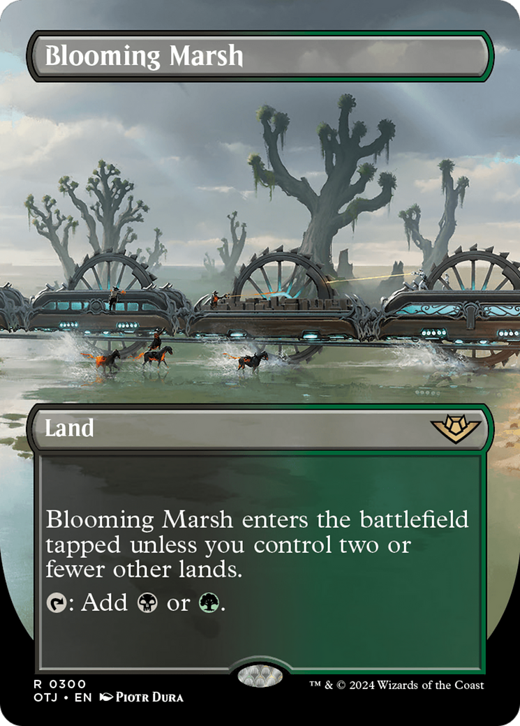 Blooming Marsh (Borderless) [Outlaws of Thunder Junction] | Good Games Cannington