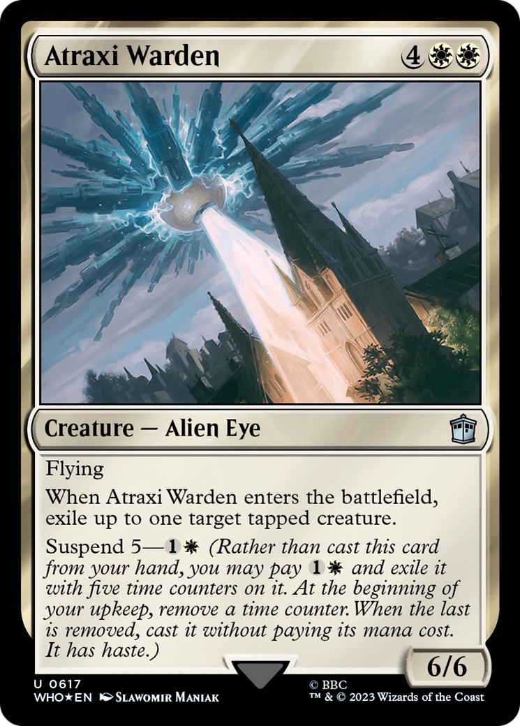 Atraxi Warden (Surge Foil) [Doctor Who] | Good Games Cannington