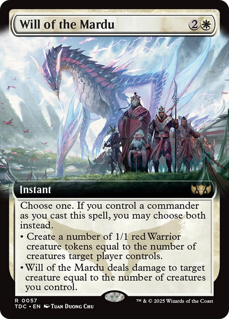 Will of the Mardu (Extended Art) [Tarkir: Dragonstorm Commander] | Good Games Cannington