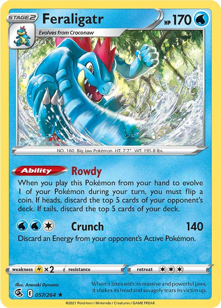 Feraligatr (057/264) [Sword & Shield: Fusion Strike] | Good Games Cannington