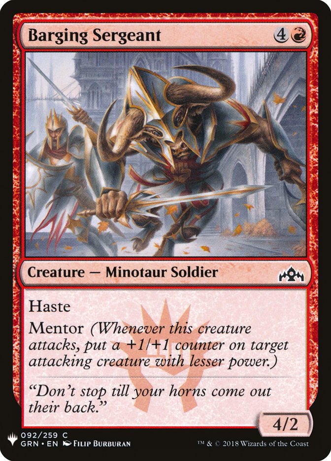 Barging Sergeant [Mystery Booster] | Good Games Cannington