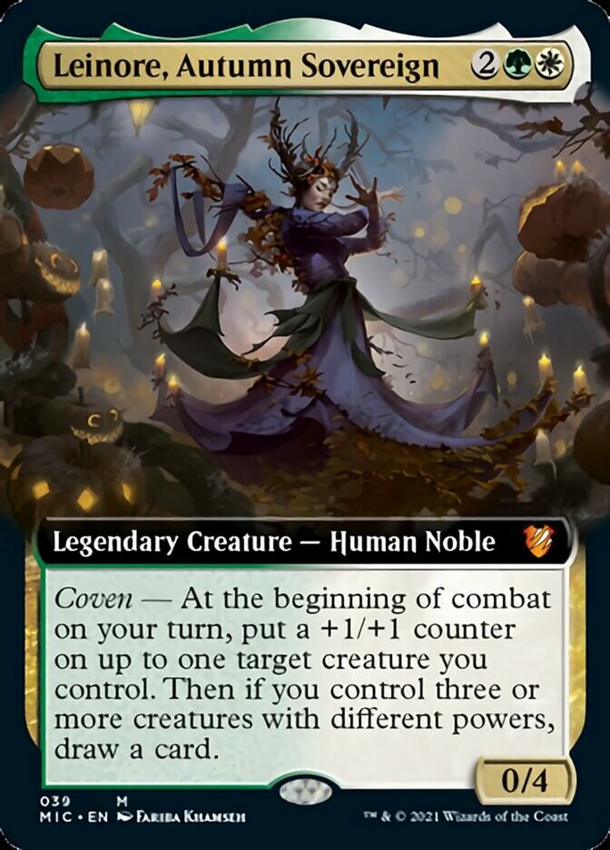 Leinore, Autumn Sovereign (Extended Art) [Innistrad: Midnight Hunt Commander] | Good Games Cannington