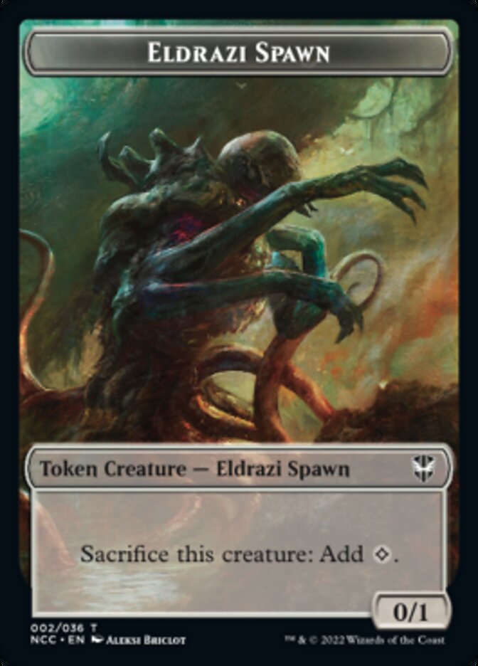 Eldrazi Spawn // Human Double-Sided Token [Streets of New Capenna Commander Tokens] | Good Games Cannington