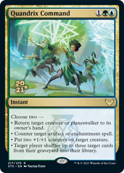 Quandrix Command 217s/180 (Prerelease Cards)  - Foil | Good Games Cannington