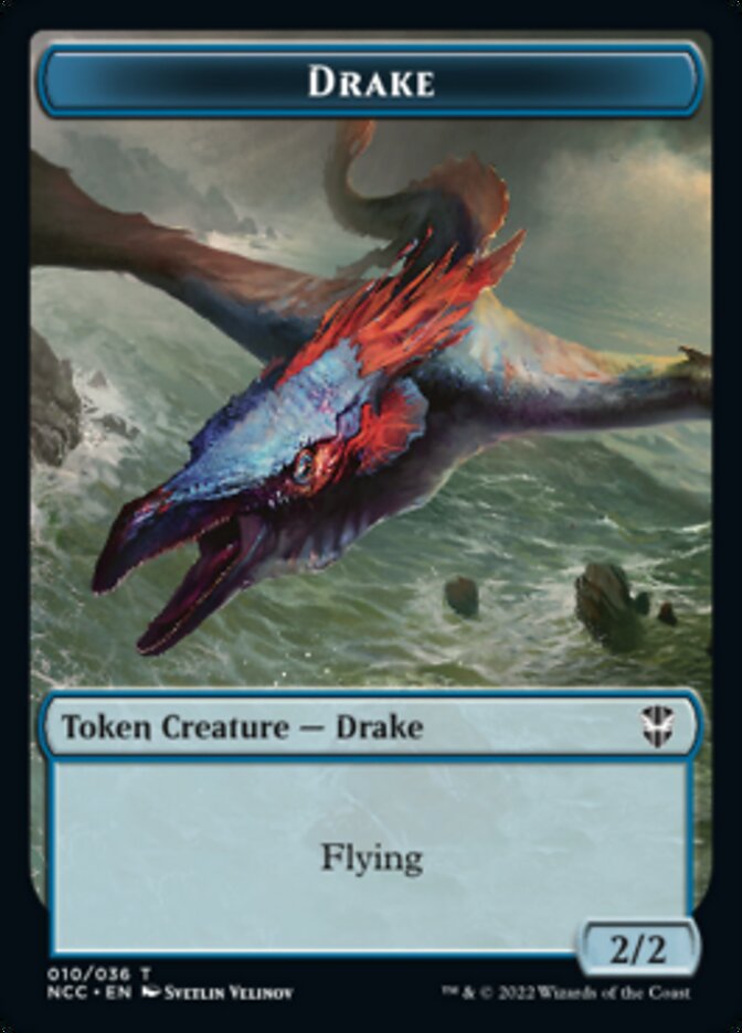 Zombie // Drake Double-Sided Token [Streets of New Capenna Commander Tokens] | Good Games Cannington