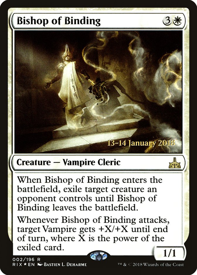 Bishop of Binding [Rivals of Ixalan Prerelease Promos] | Good Games Cannington