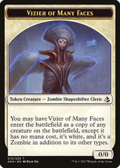 Vizier of Many Faces // Zombie Double-Sided Token [Amonkhet Tokens] | Good Games Cannington