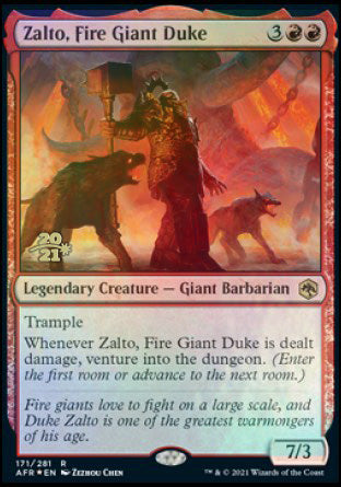 Zalto, Fire Giant Duke [Dungeons & Dragons: Adventures in the Forgotten Realms Prerelease Promos] | Good Games Cannington