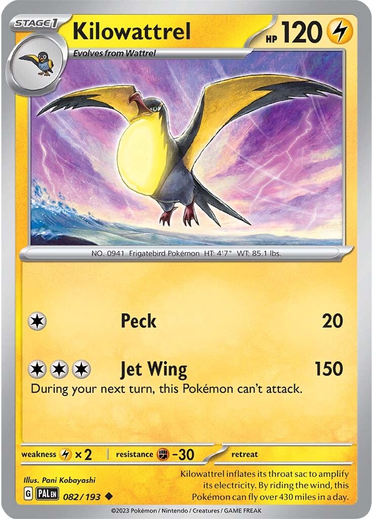 Kilowattrel (082/193) [Scarlet & Violet: Paldea Evolved] | Good Games Cannington