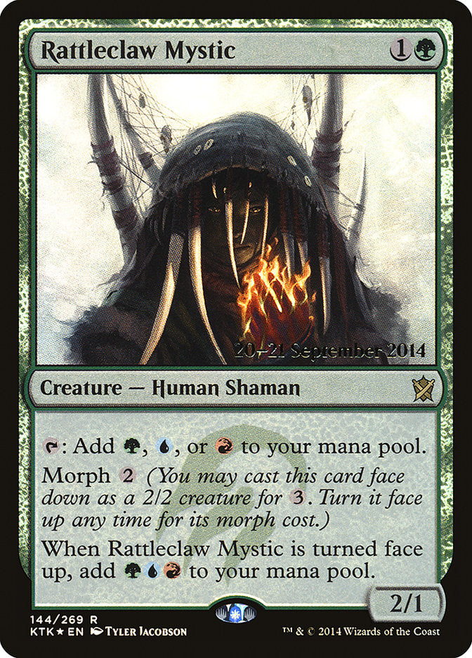 Rattleclaw Mystic [Khans of Tarkir Prerelease Promos] | Good Games Cannington