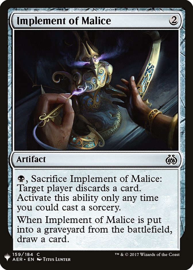 Implement of Malice [Mystery Booster] | Good Games Cannington