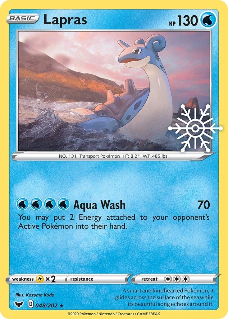 Lapras (048/202) (Holiday Calendar) [Sword & Shield: Base Set] | Good Games Cannington
