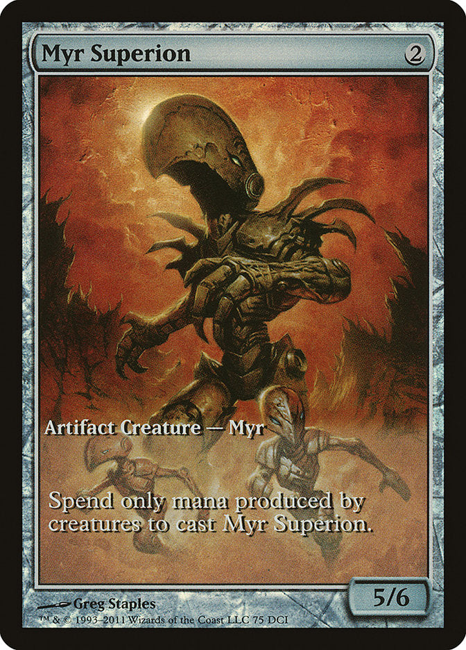 Myr Superion (Game Day) (Extended Art) [New Phyrexia Promos] | Good Games Cannington