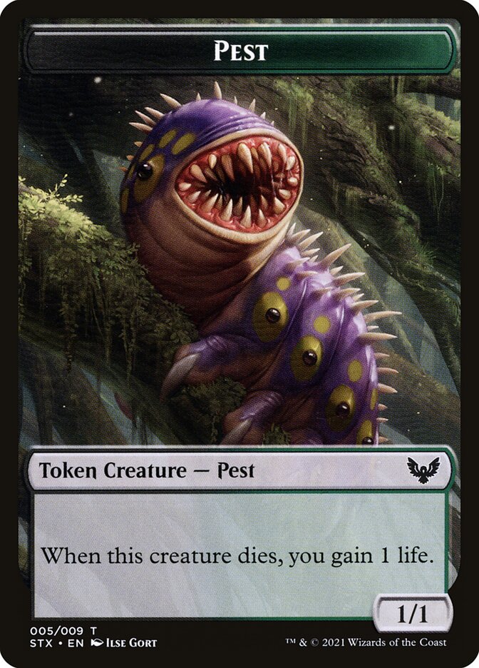 Pest (005) // Blood (017) Double-Sided Token [Challenger Decks 2022 Tokens] | Good Games Cannington