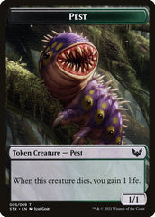 Pest (005) // Blood (017) Double-Sided Token [Challenger Decks 2022 Tokens] | Good Games Cannington